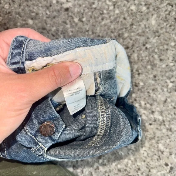 OshKosh B'gosh Blue Denim Overalls Size: 9M - Picture 5 of 5